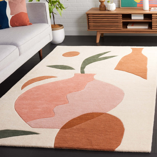 Safavieh Rodeo Drive Rd375A Ivory/Pink Rug.