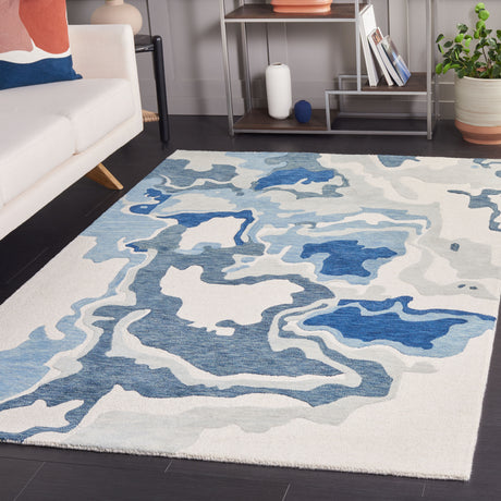 Safavieh Rodeo Rd405N Ivory/Navy Rug.