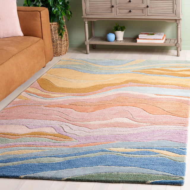 Safavieh Rodeo Drive Rd451M Blue/Blush Rug.