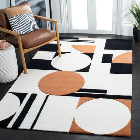 Safavieh Rodeo Drive Rd856A Ivory/Black Rug.