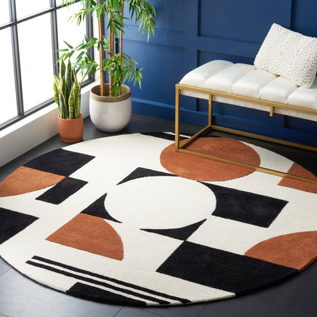 Safavieh Rodeo Drive Rd856A Ivory/Black Rug.