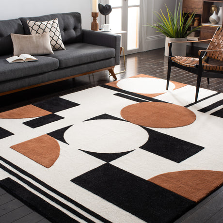 Safavieh Rodeo Drive Rd856A Ivory/Black Rug.