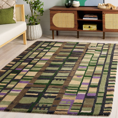 Safavieh Rodeo Drive Rd976Y Green/Purple Rug.