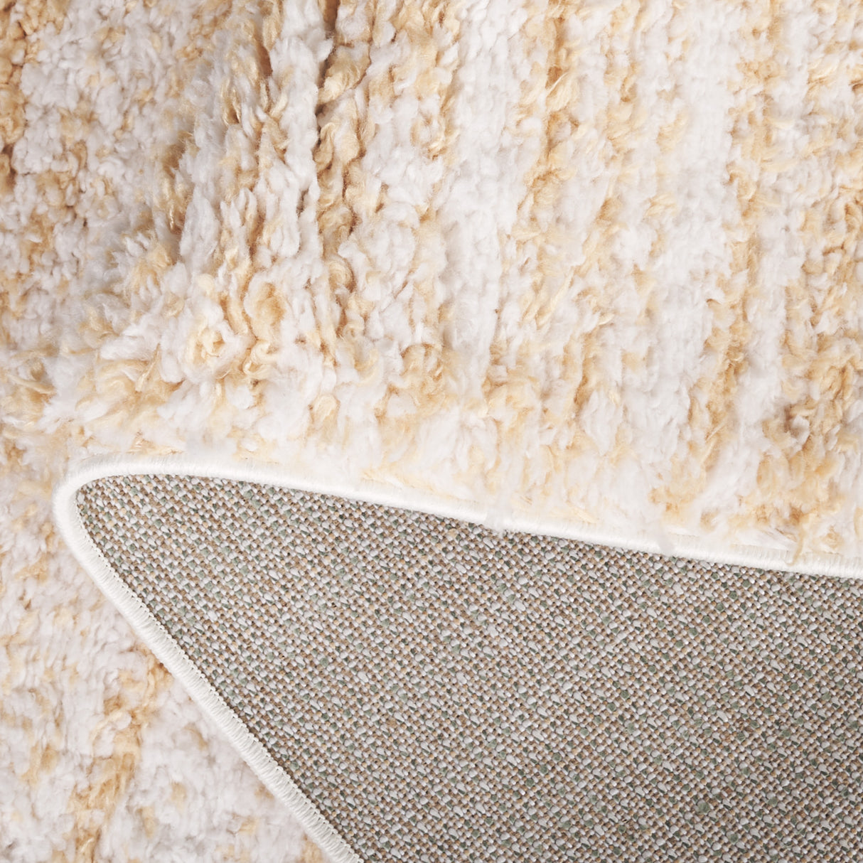 Safavieh Rumi Shag Rms110D Gold/Ivory Rug.