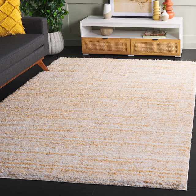 Safavieh Rumi Shag Rms110D Gold/Ivory Rug.