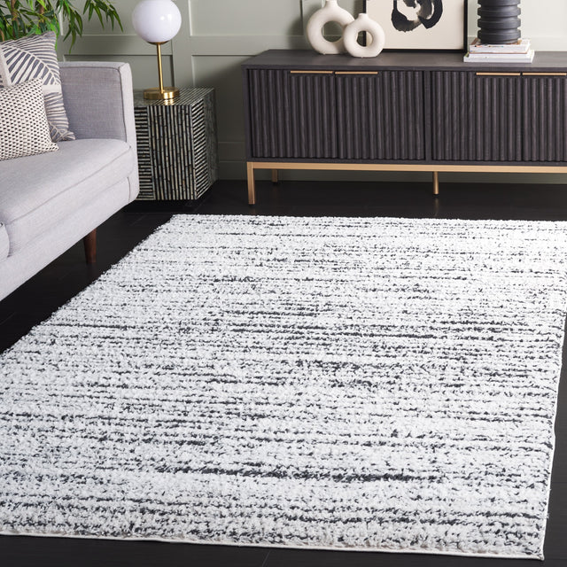 Safavieh Rumi Shag Rms110H Charcoal/Ivory Rug.