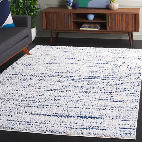 Safavieh Rumi Shag Rms110N Navy/Ivory Rug.