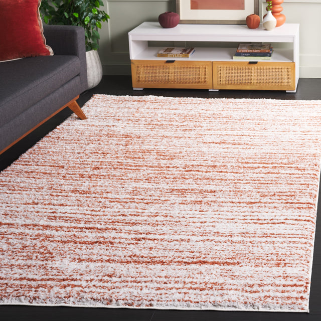 Safavieh Rumi Shag Rms110P Rust/Ivory Rug.