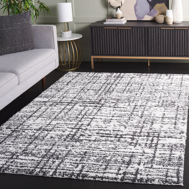 Safavieh Rumi Shag Rms132H Charcoal/Ivory Rug.