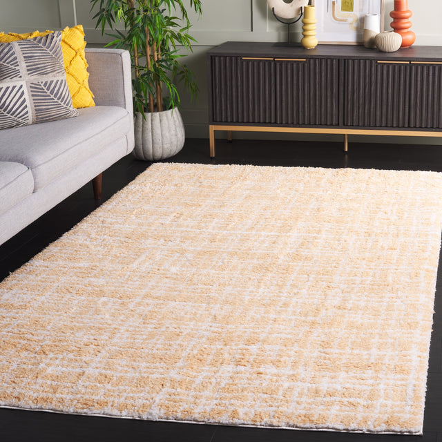 Safavieh Rumi Shag Rms136D Gold/Ivory Rug.