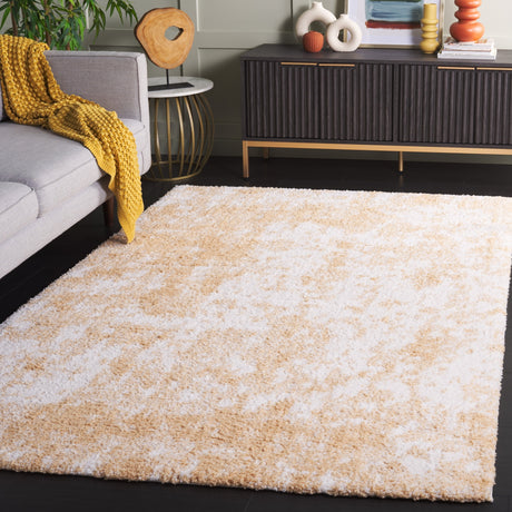 Safavieh Rumi Shag Rms138D Gold/Ivory Rug.