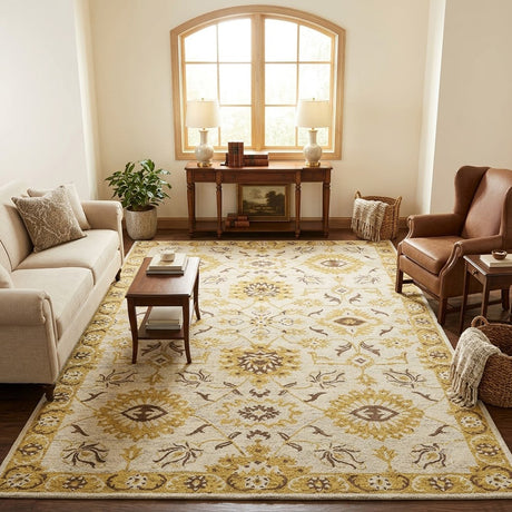 Amer Romania ROM-3 Gold area rug - lifestyle view