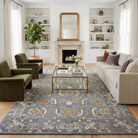 Amer Romania ROM-5 Orange / Gray area rug - lifestyle view