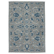 Amer Romania Classic Floral Hand-Hooked Gray/Blue Area Rug