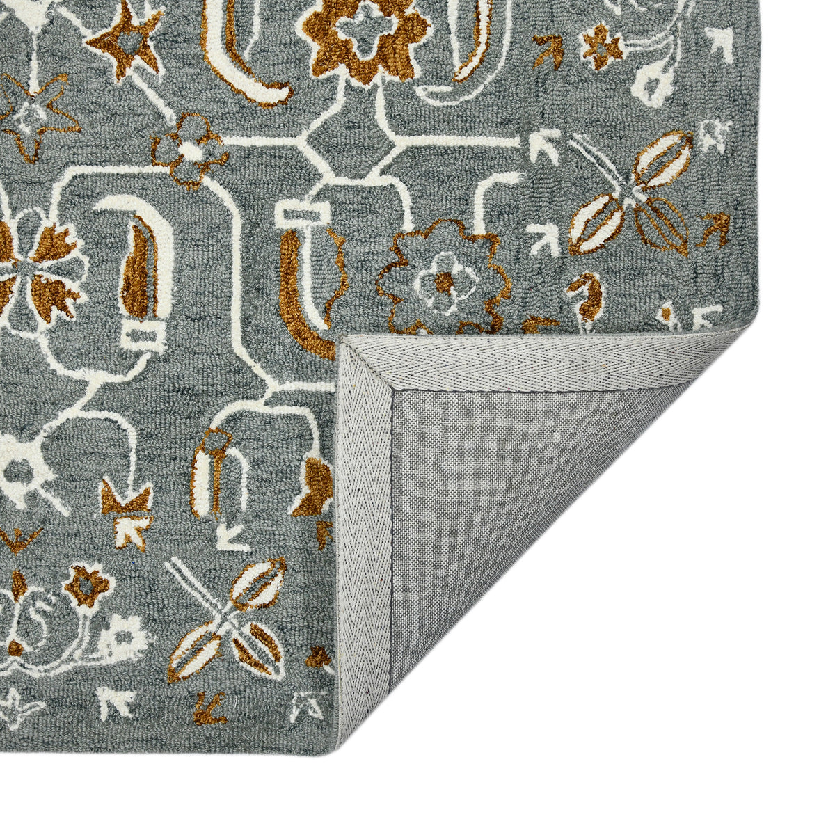 Amer Romania ROM-5 Orange / Gray area rug - back view