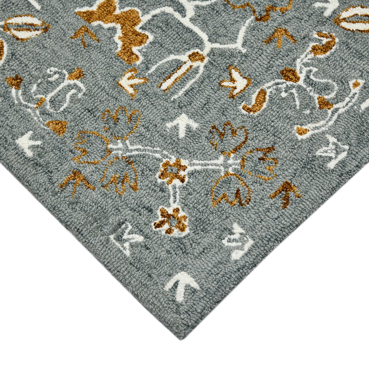 Amer Romania ROM-5 Orange / Gray area rug - corner view