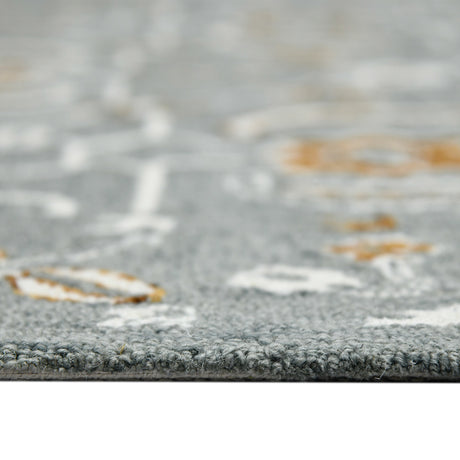 Amer Romania ROM-5 Orange / Gray area rug - profile view