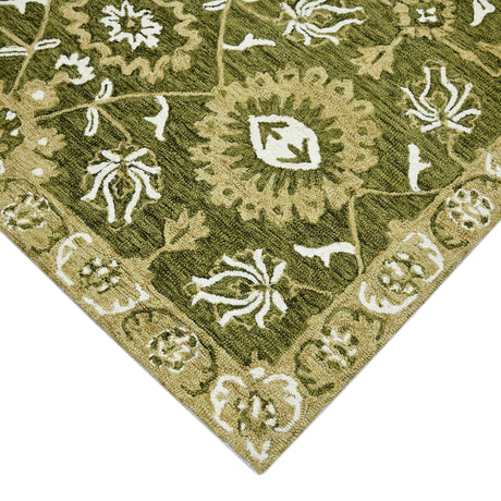 Amer Romania ROM-6 Olive Green area rug - corner view