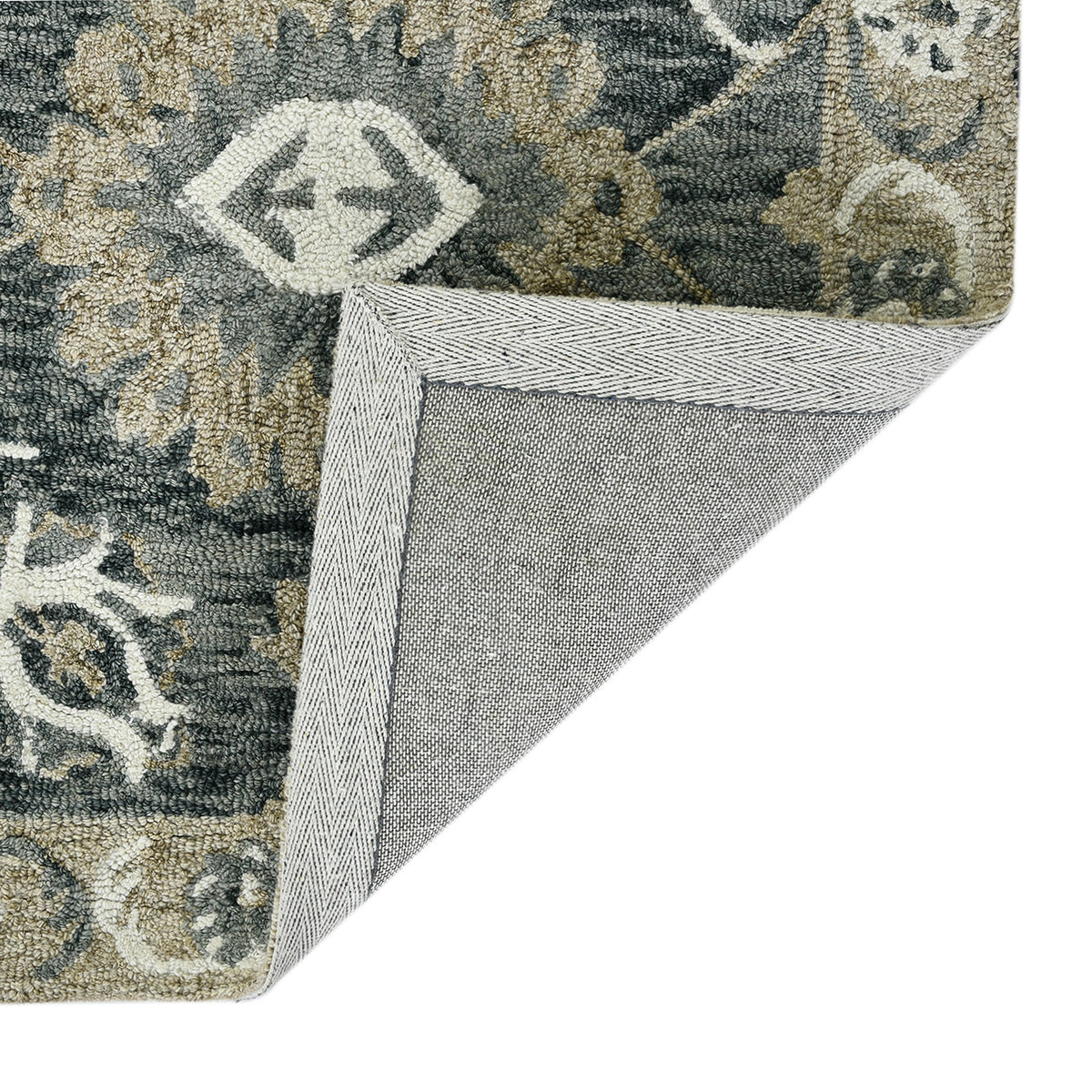 Amer Romania ROM-7 Gray area rug - back view