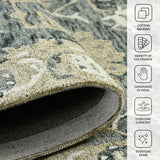 Amer Romania ROM-7 Gray area rug - infographic view