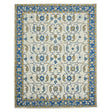 Amer Romania Classic Floral Hand-Hooked Royal Blue Area Rug