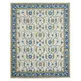 Amer Romania Classic Floral Hand-Hooked Royal Blue Area Rug
