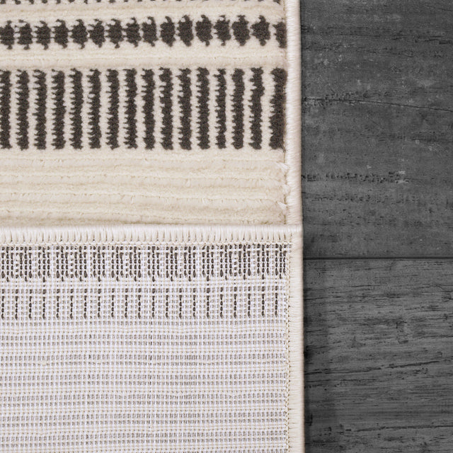 Dynamic Rugs Rori 9352 Power Loomed Modern Ivory/Charcoal Rug