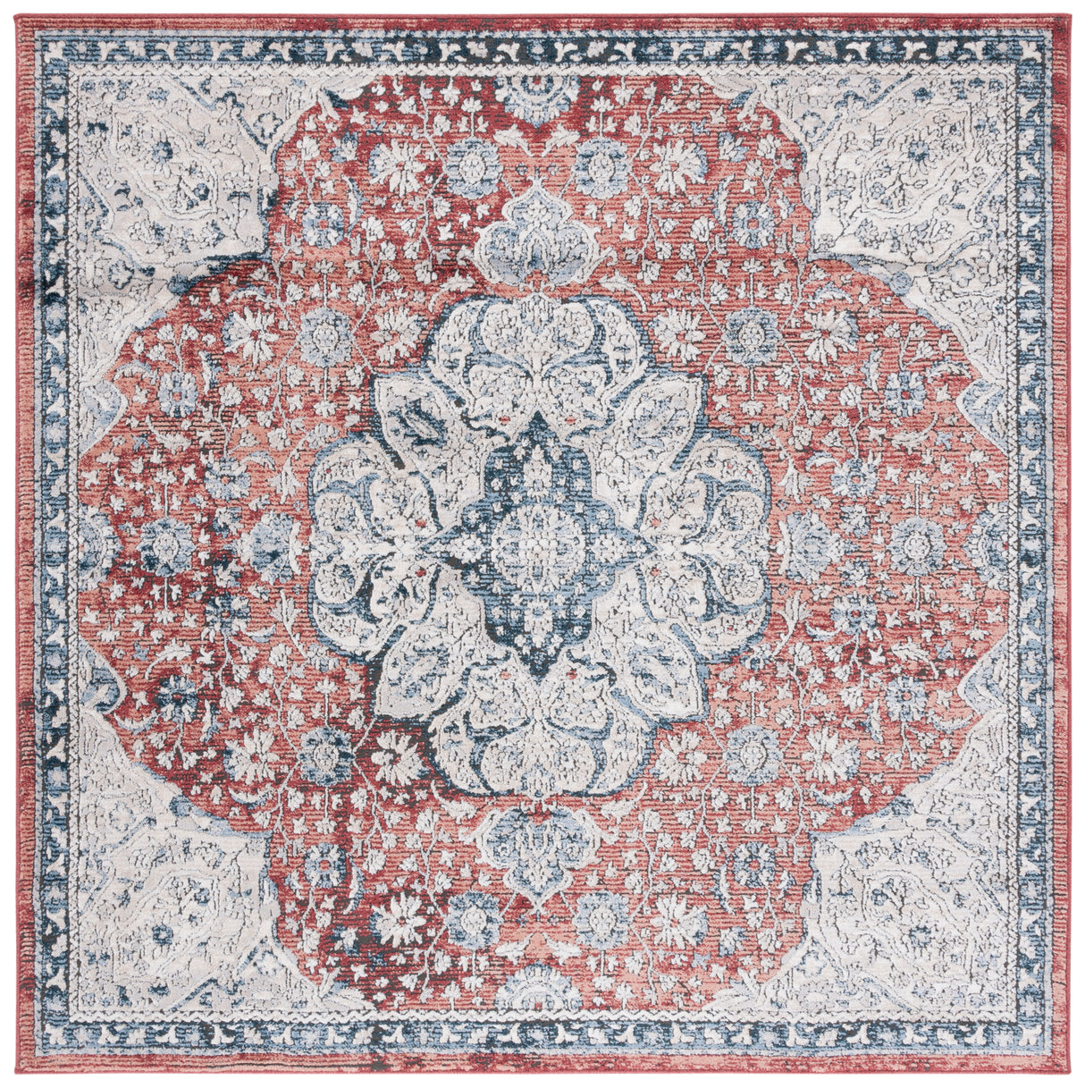 Safavieh Rosewood Row104A Ivory/Red Rug.