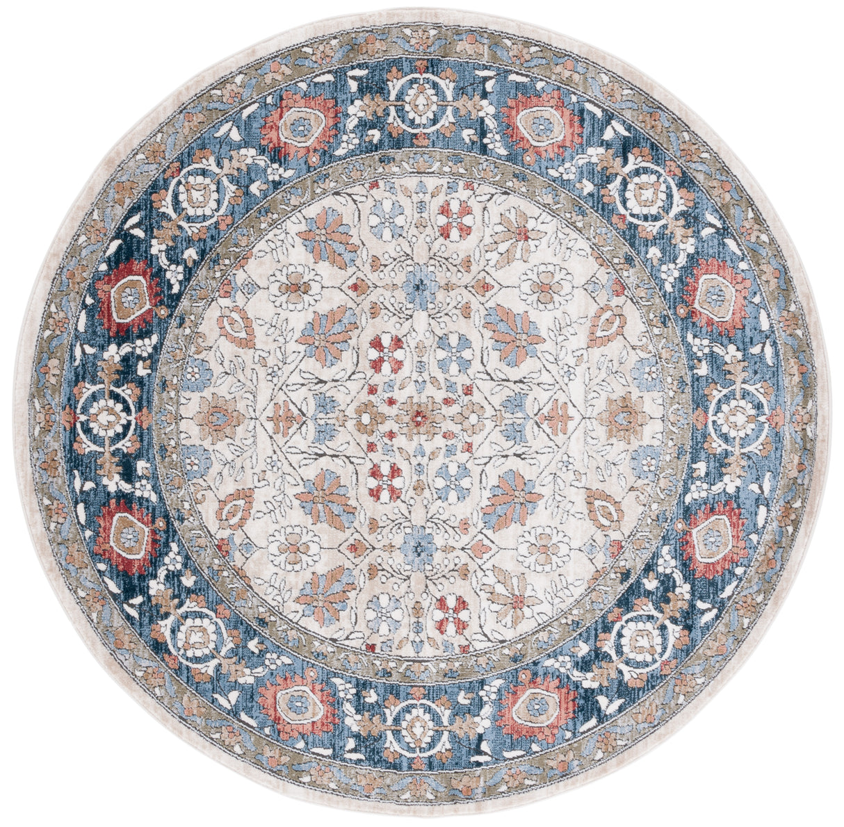 Safavieh Rosewood Row106A Ivory/Blue Rug.