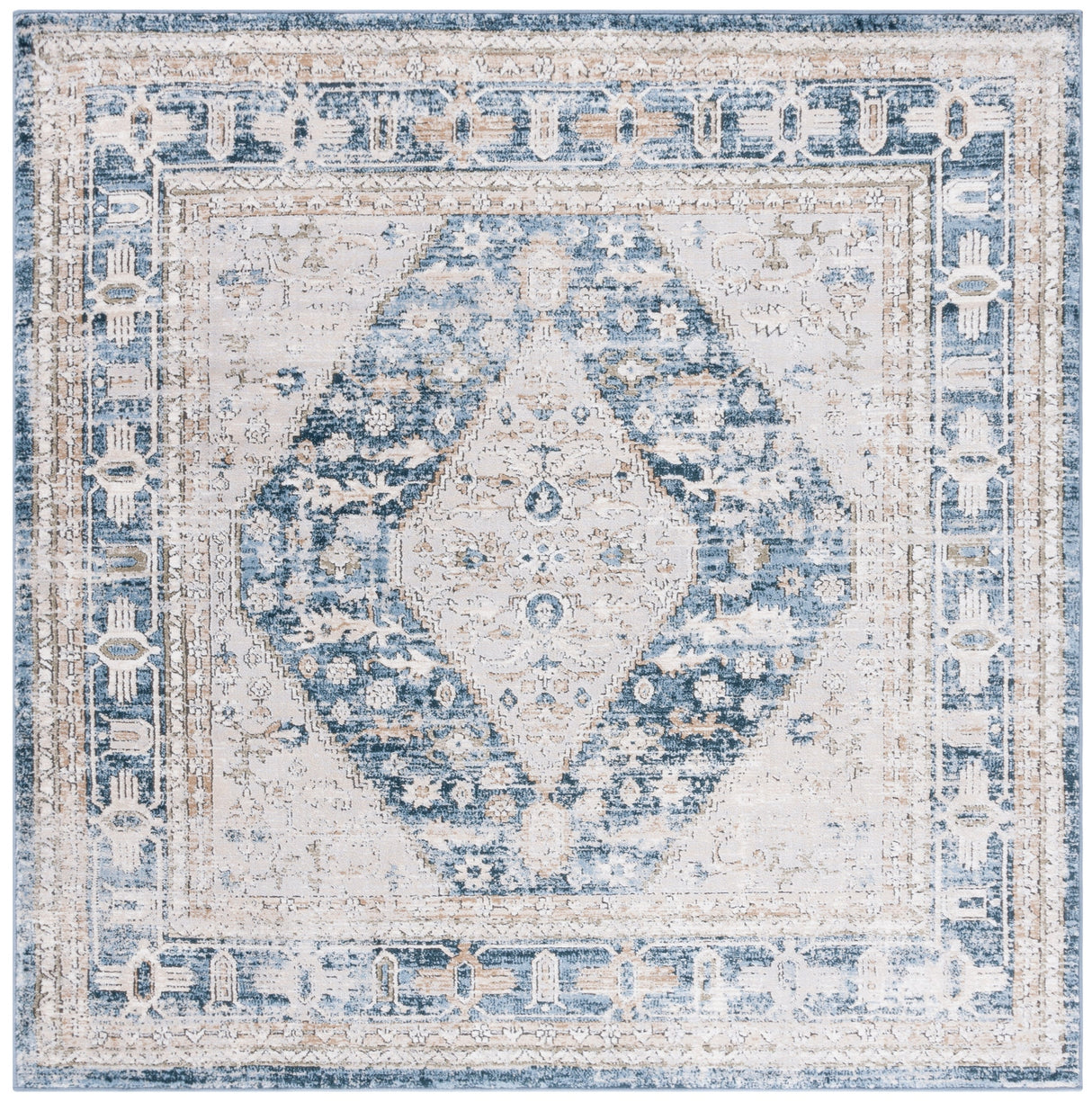 Safavieh Rosewood Row108A Ivory/Blue Rug.