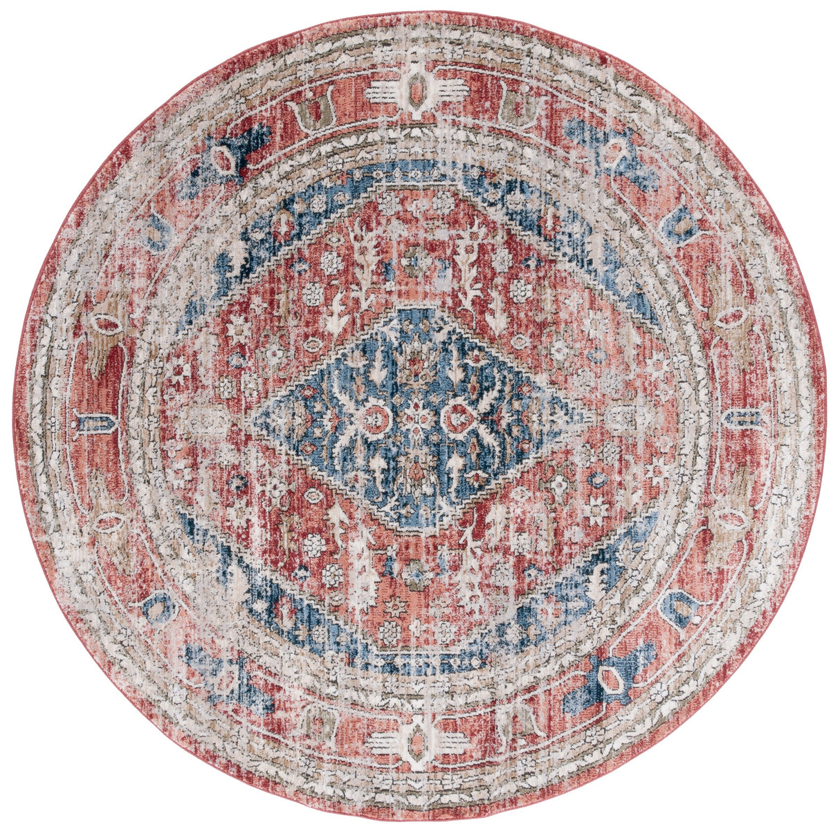 Safavieh Rosewood Row108J Blue/Red Rug.