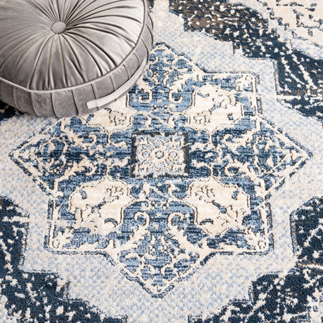 Safavieh Rosewood Row110B Ivory/Blue Rug.