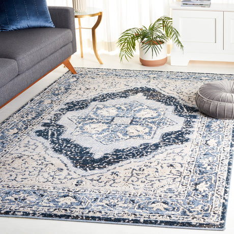 Safavieh Rosewood Row110B Ivory/Blue Rug.