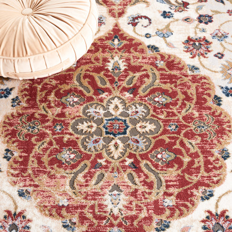 Safavieh Rosewood Row114A Ivory/Red Rug.