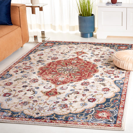 Safavieh Rosewood Row114A Ivory/Red Rug.