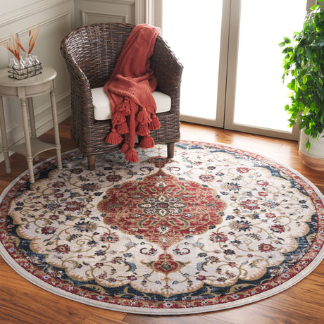 Safavieh Rosewood Row114A Ivory/Red Rug.