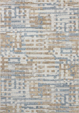 Loloi Roxie ROX-04 Contemporary Power Loomed Ivory, Denim Rug