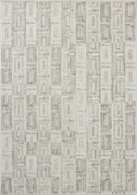 Loloi Roxie ROX-07 Contemporary Power Loomed Bone, Sage Rug