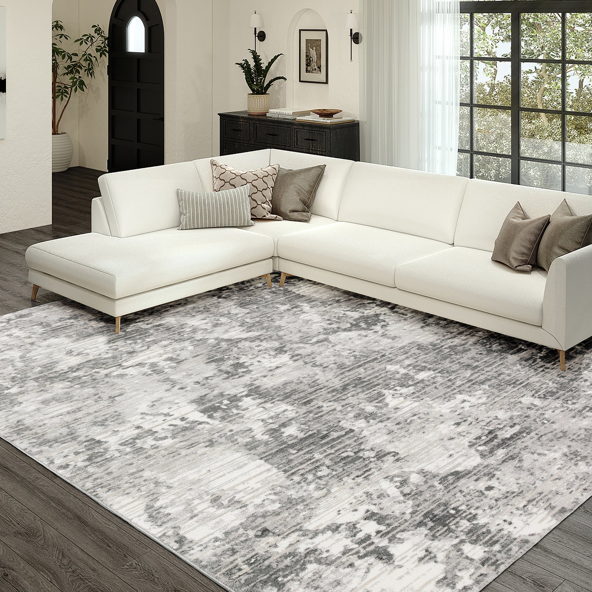 Dalyn Rhodes Rr4 Gray Area Rug