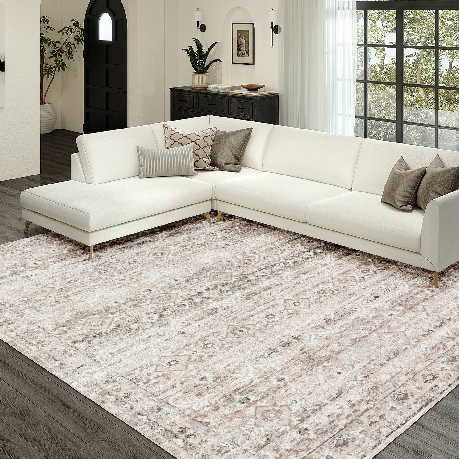 Dalyn Rhodes Rr7 Taupe Area Rug