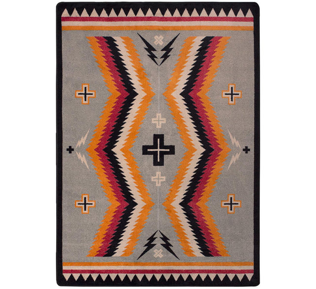 American Dakota Fury Peaks Black Frame Rug