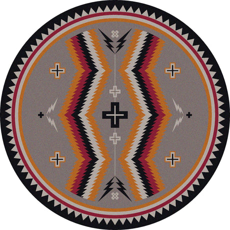 American Dakota Fury Peaks Black Frame Rug