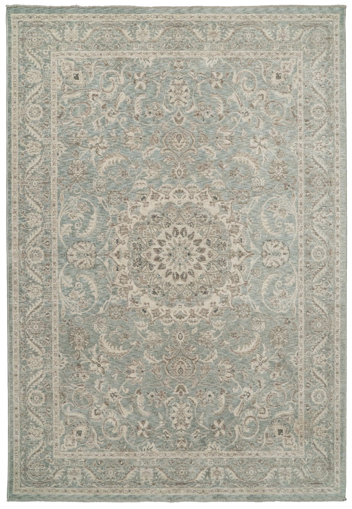 Dynamic Rugs Santana 10260 Power Loomed Traditional Blue/Beige Rug