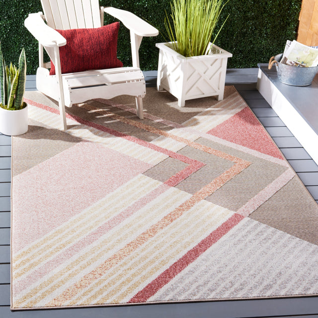 Safavieh Sarasota Sar102U Pink/Brown Rug.