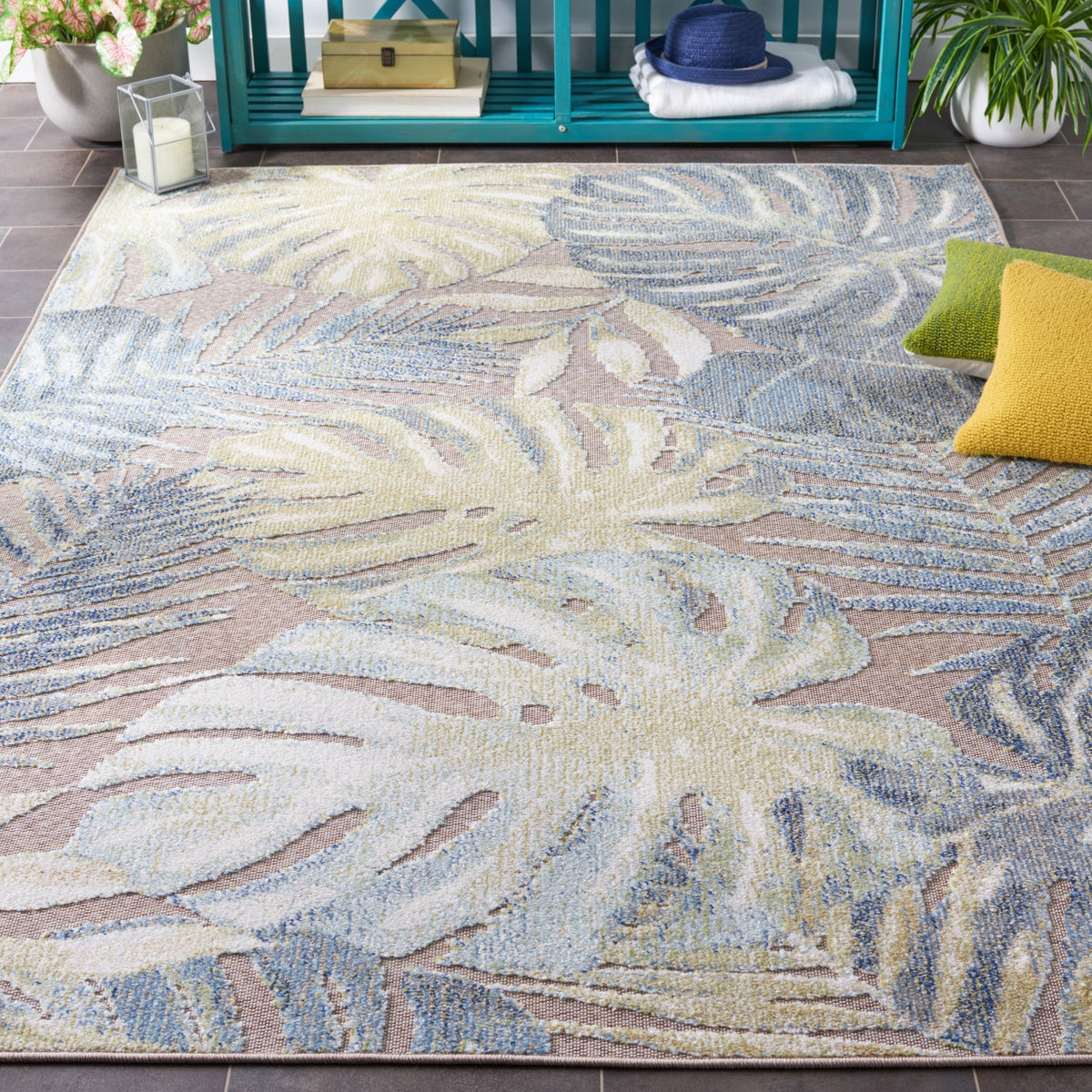Safavieh Sarasota Sar112W Light Green/Brown Rug.