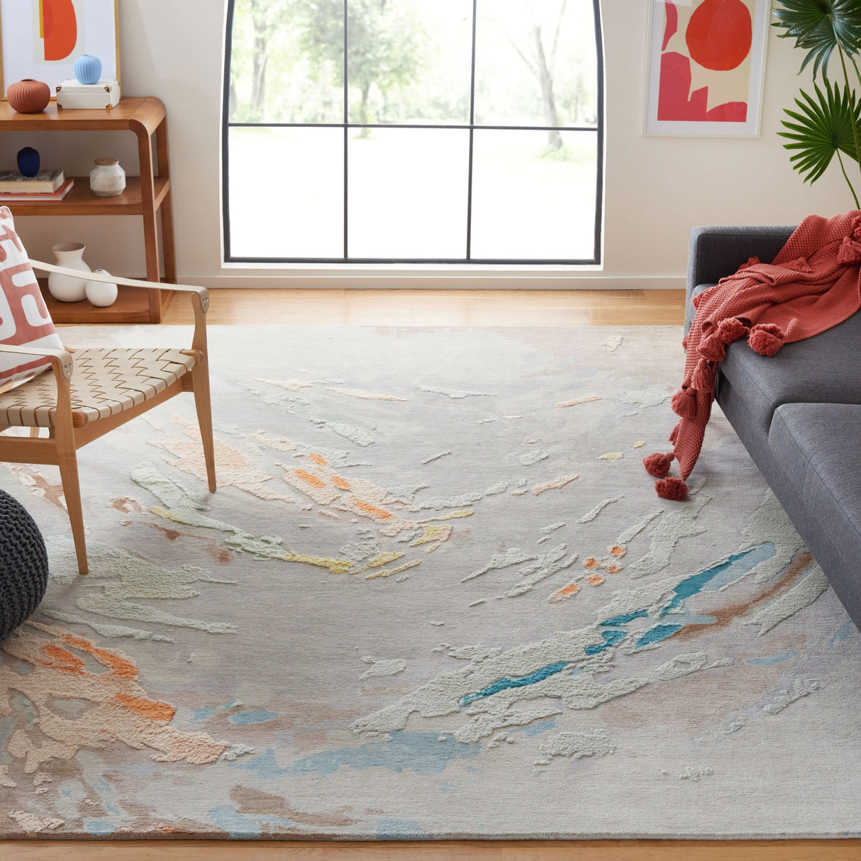 Safavieh Saint Tropez Sat101F Grey/Sage Rug.