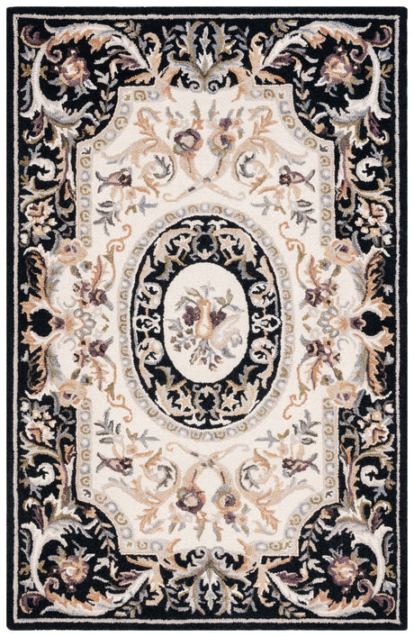 Safavieh Savonnerie Sav301Z Ivory/Black Rug.