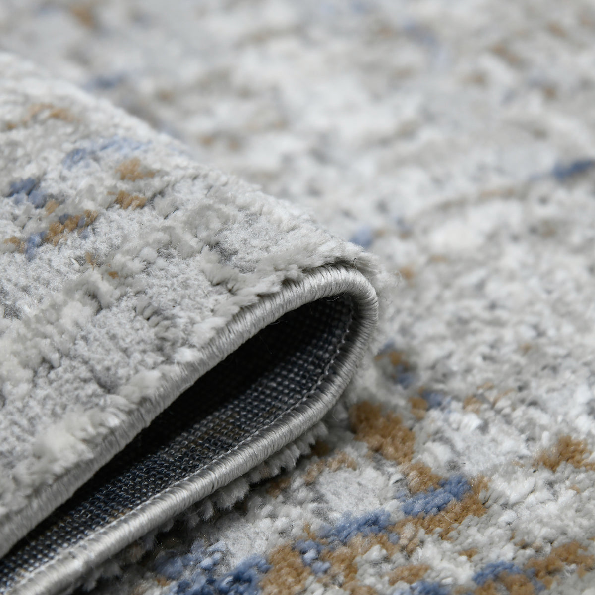 Amer Savannah SAV-4 Gray / Gold area rug - rolled view