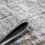 Amer Savannah SAV-4 Gray / Gold area rug - rolled view