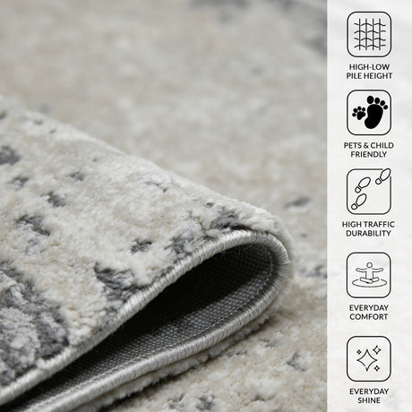 Amer Savannah SAV-5 Gray / Blue area rug - infographic view